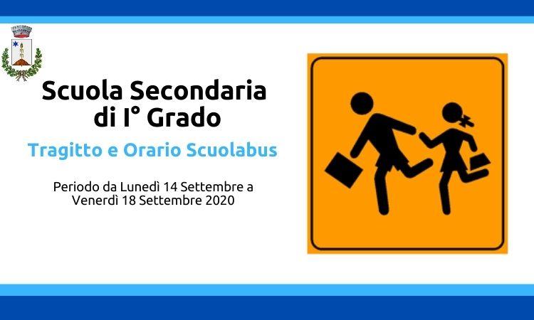 Trasporto e servizio scuolabus scuola secondaria di primo grado