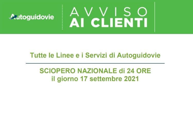 Sciopero autoguidovie 17.09.2021