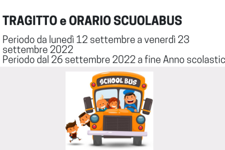 Periodo da lunedì 12 settembre a venerdì 23 settembre 2022 Periodo dal 26 settembre 2022 a fine Anno scolastico 
